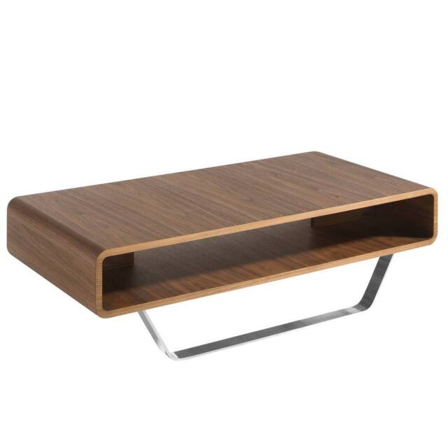 Angel Cerda Rectangular Walnut Veneer Coffee Table in Brown - image 1