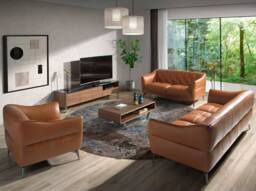 Angel Cerda Rectangular Walnut Veneer Coffee Table in Brown - thumbnail 4