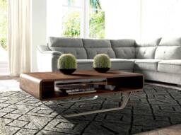 Angel Cerda Rectangular Walnut Veneer Coffee Table in Brown - thumbnail 6