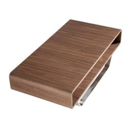 Angel Cerda Rectangular Walnut Veneer Coffee Table in Brown - thumbnail 5