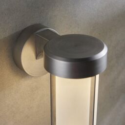 Netlighting 'BENEVENTO' Non Dimmable Contemporary Outdoor LED Glass Wall Lamp in Metallic Silver - thumbnail 5