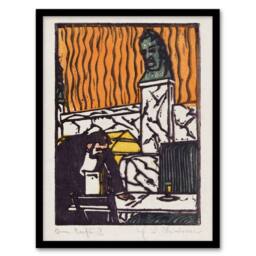 Artery8 Head Waiter in Cafe Ernst Ludwig Kirchner Framed Wall Art Print - Size: A4 - thumbnail 1