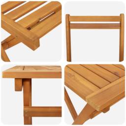 Berkfield Home 7 Piece Garden Dining Set Solid Wood Acacia in Brown - thumbnail 9