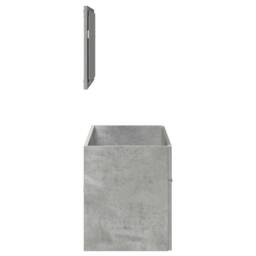 Berkfield Home Bathroom Cabinet with Mirror Concrete Grey Engineered Wood - thumbnail 5