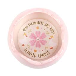 Something Different Wild Strawberry & Poppy Egg Shaped Scented Candle in Pink - thumbnail 3