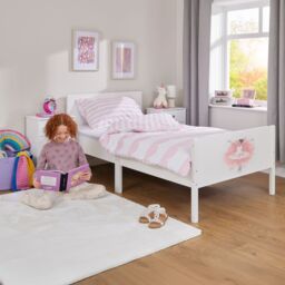 Liberty House Toys Kids White Single Bed - Ballerina - thumbnail 1