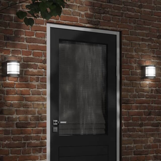 Berkfield Home Outdoor Wall Light Black Stainless Steel - image 1