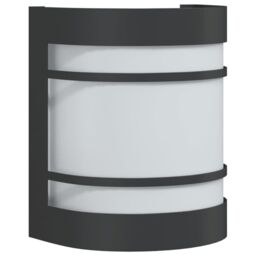 Berkfield Home Outdoor Wall Light Black Stainless Steel - thumbnail 2