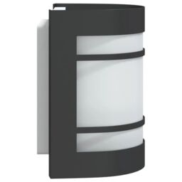 Berkfield Home Outdoor Wall Light Black Stainless Steel - thumbnail 5