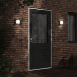 Berkfield Home Outdoor Wall Light Black Stainless Steel - thumbnail 3