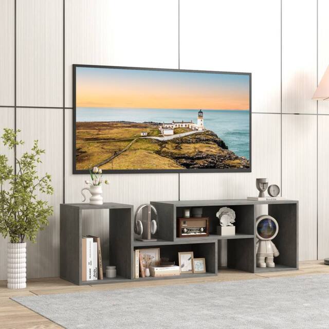 CASART Free Combination TV Stand for 60 Inch TVs Adjustable Media Center in Grey - image 1