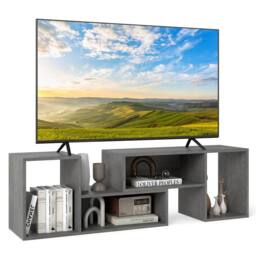 CASART Free Combination TV Stand for 60 Inch TVs Adjustable Media Center in Grey - thumbnail 3