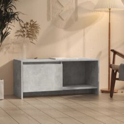 Berkfield Home TV Cabinet Concrete Grey 90x35x40 cm Engineered Wood - Size: 90 x 35 x 40 cm - thumbnail 1