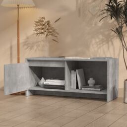 Berkfield Home TV Cabinet Concrete Grey 90x35x40 cm Engineered Wood - Size: 90 x 35 x 40 cm - thumbnail 3
