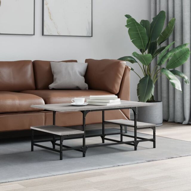Berkfield Home Coffee Table Grey Sonoma 100x50.5x40 cm Engineered Wood - image 1