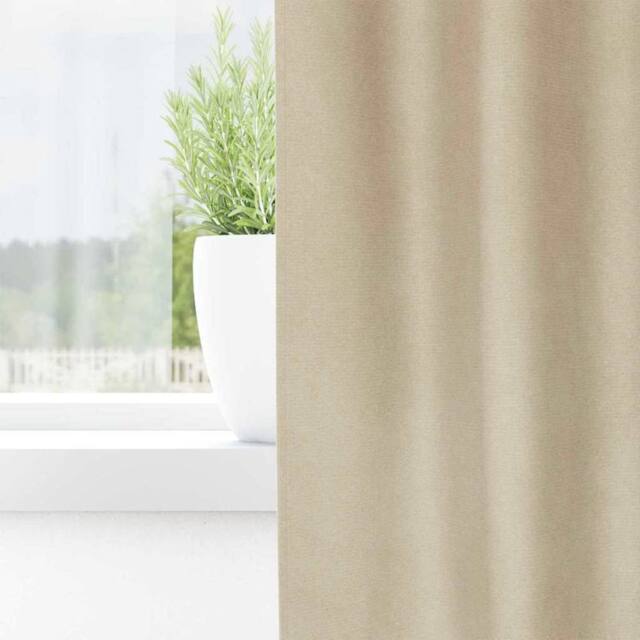 Berkfield Home Traditional Blackout Curtains with Hanging Loops 2 pcs Cream Velvet - image 1