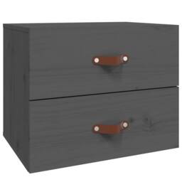 Berkfield Home Wall-mounted Bedside Cabinets 2 pcs Grey 50x36x40 cm - Size: 50 x 36 x 40 cm - thumbnail 5