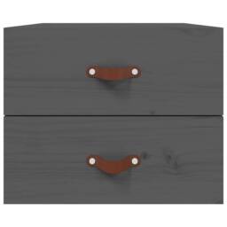 Berkfield Home Wall-mounted Bedside Cabinets 2 pcs Grey 50x36x40 cm - Size: 50 x 36 x 40 cm - thumbnail 6