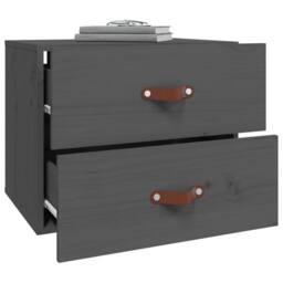 Berkfield Home Wall-mounted Bedside Cabinets 2 pcs Grey 50x36x40 cm - Size: 50 x 36 x 40 cm - thumbnail 4