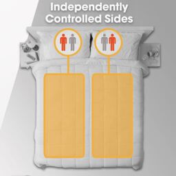 Dreamcatcher Luxury Polyester Electric Blanket Heated Fully Fitted Under Blanket 3 Heat Settings - Single/Double/King/Super King in White - thumbnail 3