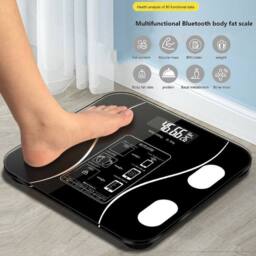 NESTLUNE Scales Electronic 180KG Digital Bathroom LCD Display in Black - thumbnail 3