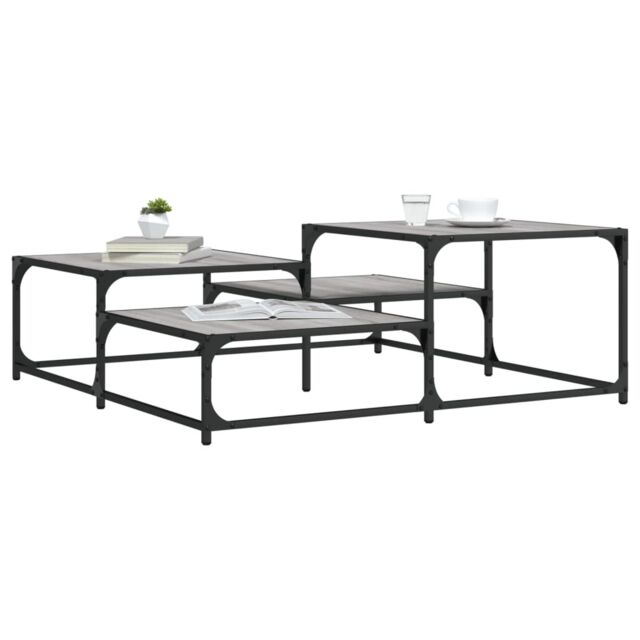 Berkfield Home Coffee Table Grey Sonoma 107x107x40 cm Engineered Wood - Size: 107 x 107 x 40 cm - image 1