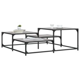 Berkfield Home Coffee Table Grey Sonoma 107x107x40 cm Engineered Wood - Size: 107 x 107 x 40 cm - thumbnail 1