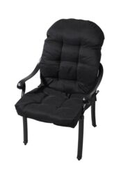 H&O Direct 125CM x 53CM Outdoor Waterproof Tufted Swing Seat Cushion in Black - Size: 125 cm x 53 cm - thumbnail 5