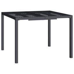 Berkfield Home Garden Table Anthracite 100x100x72 cm Steel in Black - Size: 100 x 100 x 72 cm - thumbnail 3