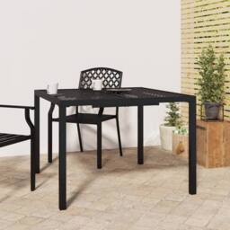 Berkfield Home Garden Table Anthracite 100x100x72 cm Steel in Black - Size: 100 x 100 x 72 cm - thumbnail 2