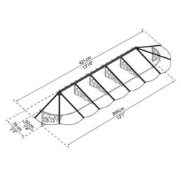 Palram Patio Cover Lily Extendable Canopy Door Awning Kit 4700 Clear L472.6cm in Black - thumbnail 3