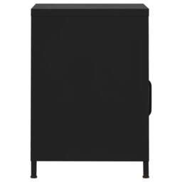 Berkfield Home Nightstand Black 35x35x51 cm Steel - Size: 35 x 35 x 51 cm - thumbnail 4