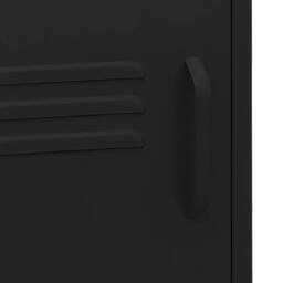 Berkfield Home Nightstand Black 35x35x51 cm Steel - Size: 35 x 35 x 51 cm - thumbnail 8