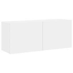 Berkfield Home 5 Piece TV Wall Units White Engineered Wood - thumbnail 7