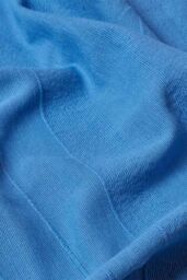 Homescapes Cotton Rajput Ribbed Throw in Blue - Size: 225 cm x 255 cm - thumbnail 4