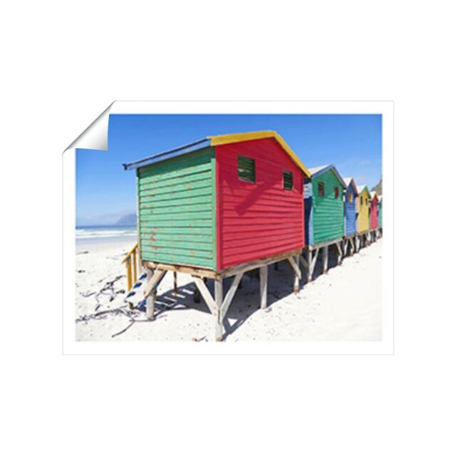 "Warren Reed - Designer Beach Cabins Unframed Art Print - Size: W12"" x H16""" - image 1