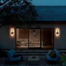 Netlighting Kichler Nocar Medium LED Outdoor Modern Wall Lamp Black 3000K IP44 - thumbnail 2