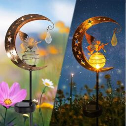 Leaper Solar Fairy Moon Solar Decorative LED Light in Gold