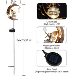 Leaper Solar Fairy Moon Solar Decorative LED Light in Gold - thumbnail 5