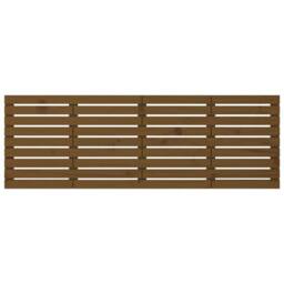 Berkfield Home Wall Headboard Honey Brown 206x3x63 cm Solid Wood Pine - Size: 206 x 3 x 63 cm - thumbnail 4