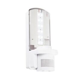 Netlighting Motion Integrated LED PIR 1 Light Outdoor Wall Light Frosted Gloss White IP44 - thumbnail 4
