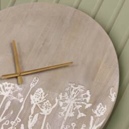 Voyage Maison Fleur Et Faune Wooden Clock in Light Brown - thumbnail 2