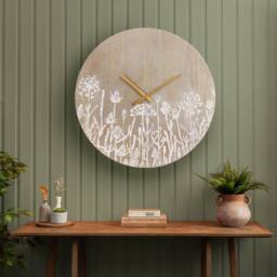 Voyage Maison Fleur Et Faune Wooden Clock in Light Brown
