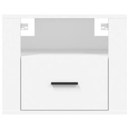 Berkfield Home Wall-mounted Bedside Cabinets 2 pcs White 50x36x40 cm - Size: 50 x 36 x 40 cm - thumbnail 6