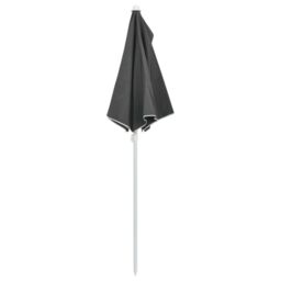 Berkfield Home Garden Half Parasol with Pole 180x90 cm Anthracite in Black - thumbnail 6