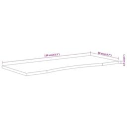 Berkfield Home Beautiful Desk Top 110x50x2.5 cm Rectangular Solid Wood Acacia in Brown - thumbnail 9