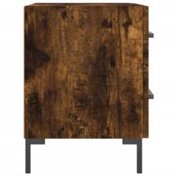 Berkfield Home Modern Bedside Cabinets 2 pcs Smoked Oak 40x35x47.5 cm Engineered Wood in Brown - thumbnail 7