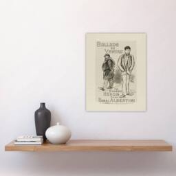 "Artery8 Ballade du Ventre Theatre Poster Steinlen Wall Art Poster Print in Beige - Size: W12"" x H16""" - thumbnail 4
