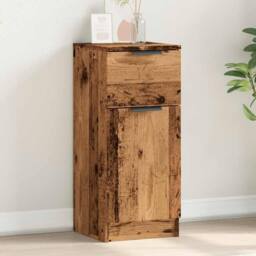 Berkfield Home Sideboard Old Wood 30x30x70 cm Engineered Wood in Brown - Size: 30 x 30 x 70 cm - thumbnail 2