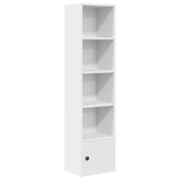 Berkfield Home Bookcase White 31x24x127 cm Engineered Wood - Size: 31 x 24 x 127 cm - thumbnail 1